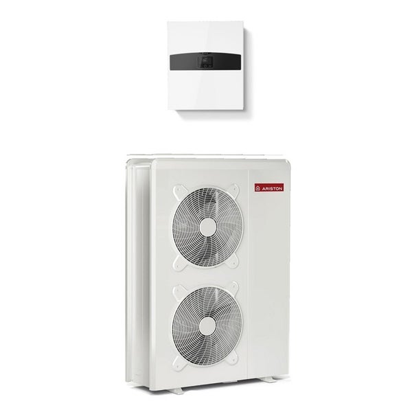 Vernetzte kompakte Luft/Wasser-Wärmepumpe Nimbus Plus M mit elektrischem Zusatzgerät Ariston 12 kW, einphasig