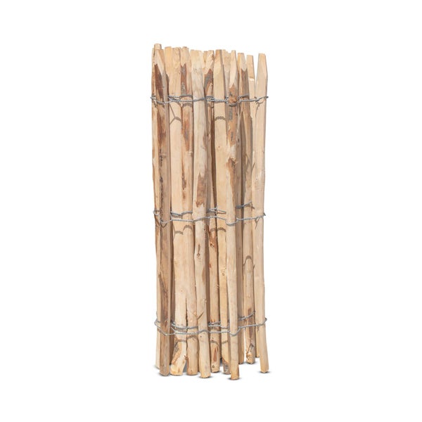 Französischer Premium Staketenzaun Kastanie - Länge 5 Meter, Höhe 100 cm, Lattenabstand 6-7 cm