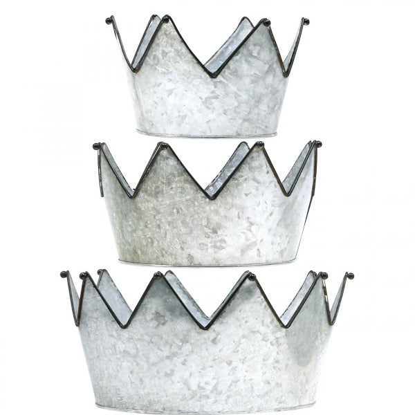 Dekorative Kronen aus Metall, dreiteilig