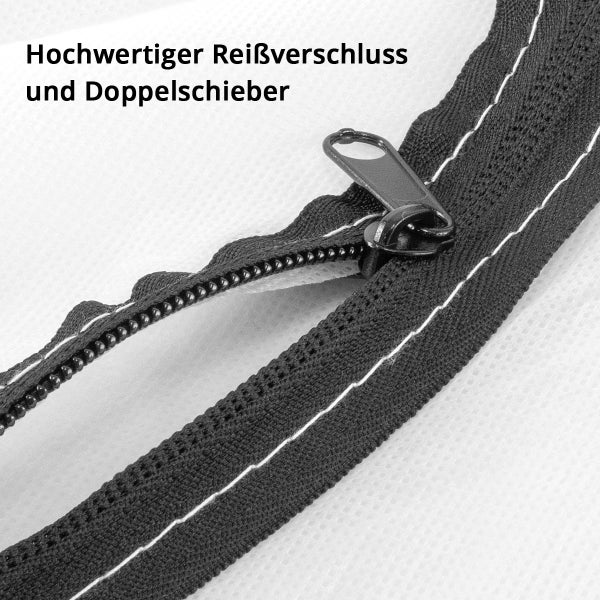Hochwertiger Reißverschluss mit Doppelschieber