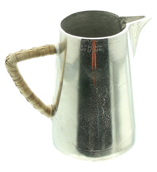 FRANK FLECHTWAREN | Dekokanne Silber, METALL, 19 x18 cm