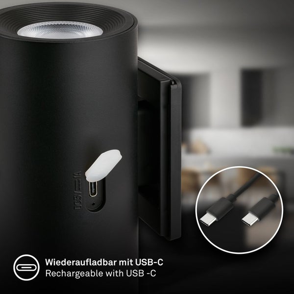 LED Wandleuchte Wandlampe ohne Stromanschluss Bewegungsmelder Akku ohne Bohren