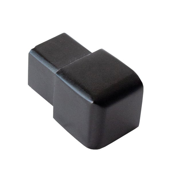 Schwarze Endkappe aus Kunststoff für Quadratrohre, quadratischer Rohrstopfen.