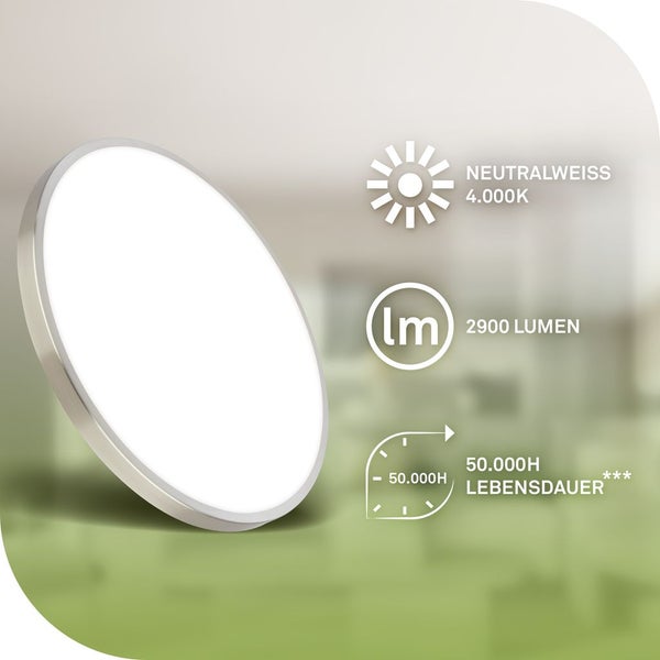 LED Deckenlampe Deckenleuchte Wohnzimmer Energieeffizienz A Neutralweiß