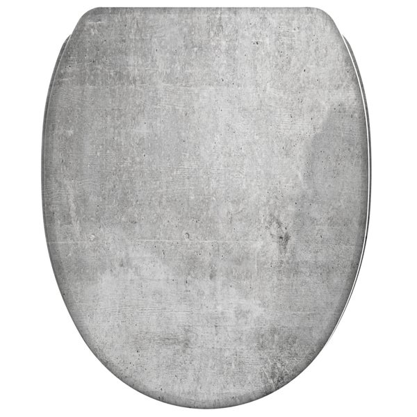 Toilettensitz in grauer Betonoptik