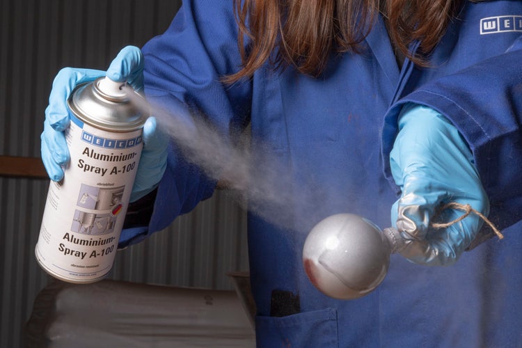 WEICON Aluminium-Spray A-100 abriebfest|abriebfester Schutz gegen Rost und Korrosion|400 ml