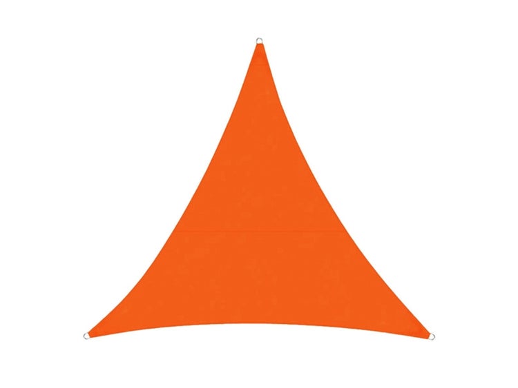FLOORDIREKT Sonnensegel - Wasserabweisend - Dreieckig - für Garten, Terrasse und Balkon - Orange 3 x 3 x 3 m
