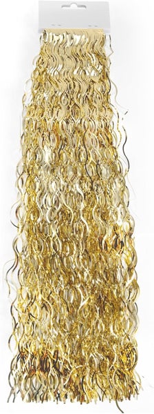 Goldene Lametta-Girlande zur Dekoration