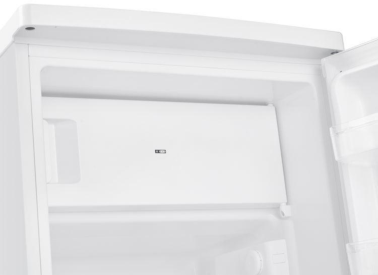 homeX Kühlschrank mit Gefrierfach klein Mini Kühl-Gefrierkombination 109 Liter freistehend 4-Sterne Gefrieren weiß