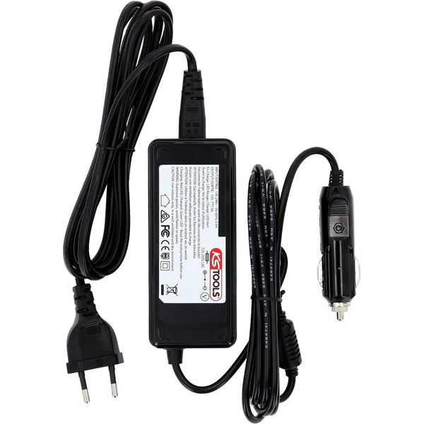 KS Tools Batterieladegerät mit Stecker und Kabel