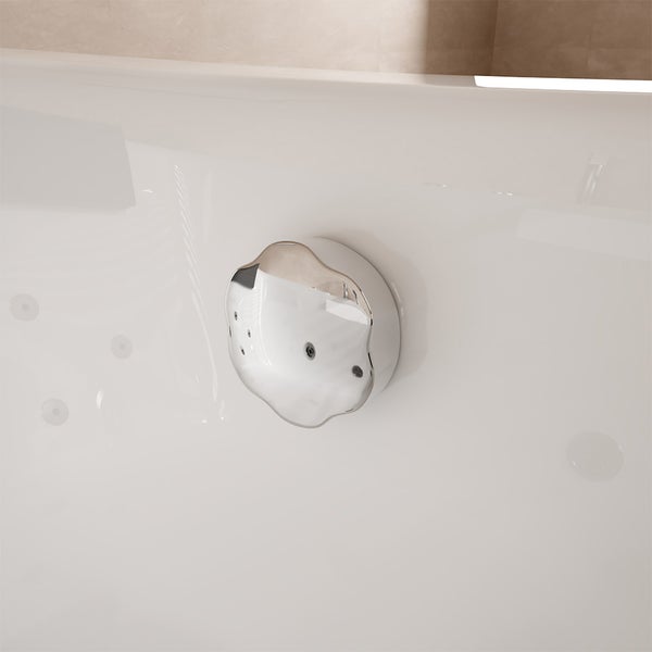 Home Deluxe - Whirlpool Badewanne - NOOR - weiß mit Handbrause und Massage - ca. 173 x 80 x 84 cm I Indoor Badewanne, Spa, 2 Personen