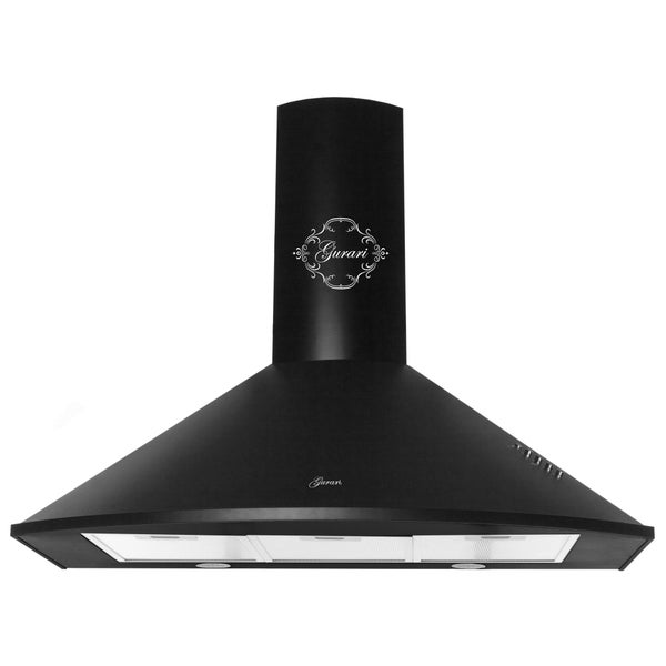 Wandhaube Gurari im Retro Design mit Fettfiltern und Bedienfeld