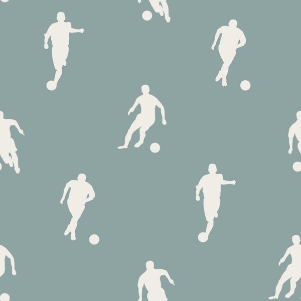 Muster mit Fussballspieler-Silhouetten