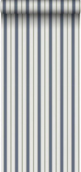 Sanders und Sanders Tapete Streifen Dunkelblau und Grau - 53 cm x 10.05 m - 640698