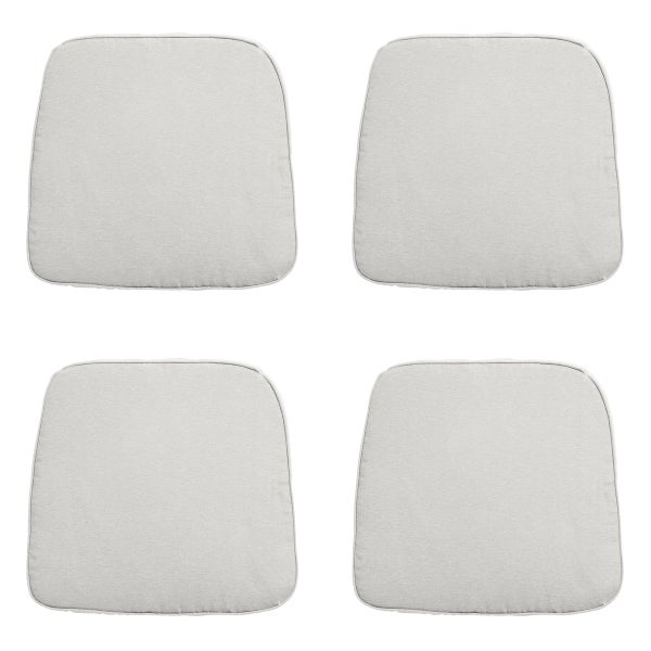 Sitzkissen Korbgeflecht Panama Leinen - Ca. 48x48 cm - 4er-Set