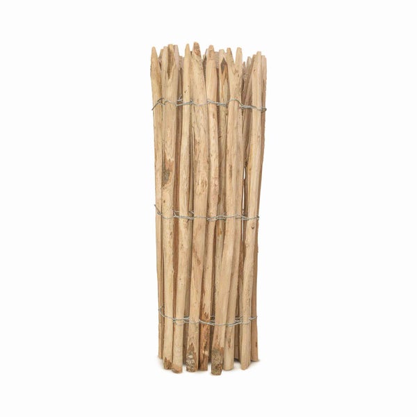 Italienischer Staketenzaun Kastanie - Länge 5 Meter, Höhe 80 cm, Lattenabstand 4-5 cm