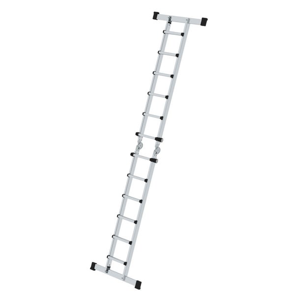 MUNK Teleskopleiter mit Traverse 4x6 Sprossen