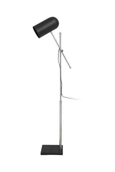Minimalistische Stehlampe in Schwarz Silber, Skandinavisches Design Modern 160 cm | Wohnzimmer Esszimmer Leuchte
