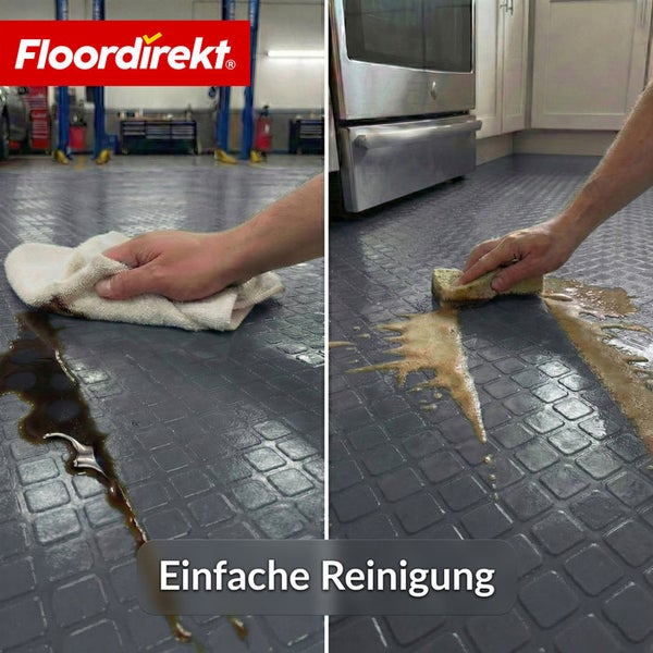 Reinigung von Floor direkt Bodenbelag mit Tuch und Schwamm