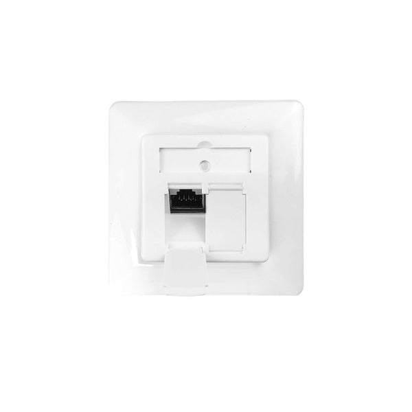 ProfiPatch Netzwerkdose LAN Dose Cat6 250MHz Unterputz 2x RJ45 Port Anschluss oben/unten POE CAT6,CAT5 geschirmt weiß