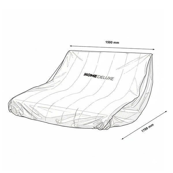 Schutzhülle mit den Maßen 1500 mm x 1700 mm