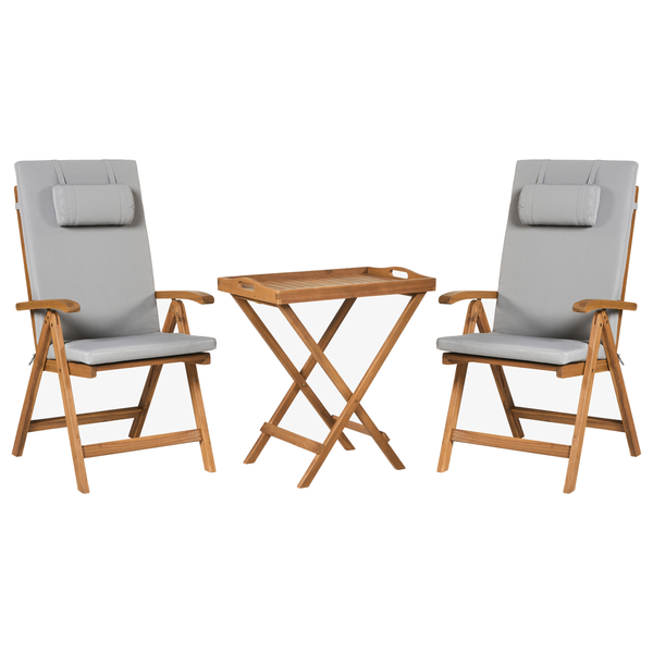 Bistro Set JAVA PREMIUIM Akazienholz Hellgrau