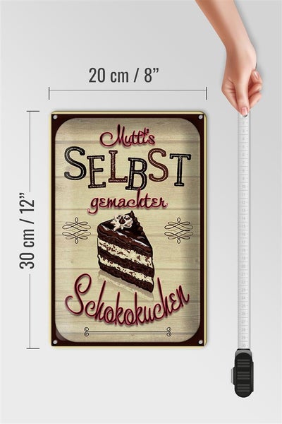 Blechschild Spruch 20x30cm Muttis selbst gemachter Kuchen