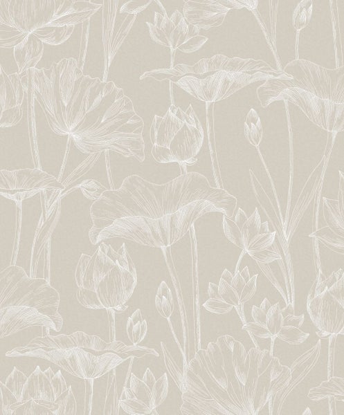 Masureel Tapete Blumen Braun - 53 cm x 10.05 m - 631974