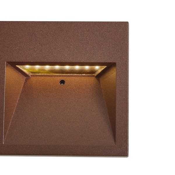 Moderne LED Wandleuchte fuer den Aussenbereich mit integriertem Lichtaustritt und strukturierter Oberflaeche