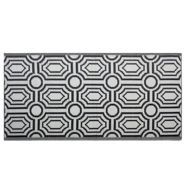 Outdoorteppich BIDAR Schwarz 90 x 180 cm Zweiseitig