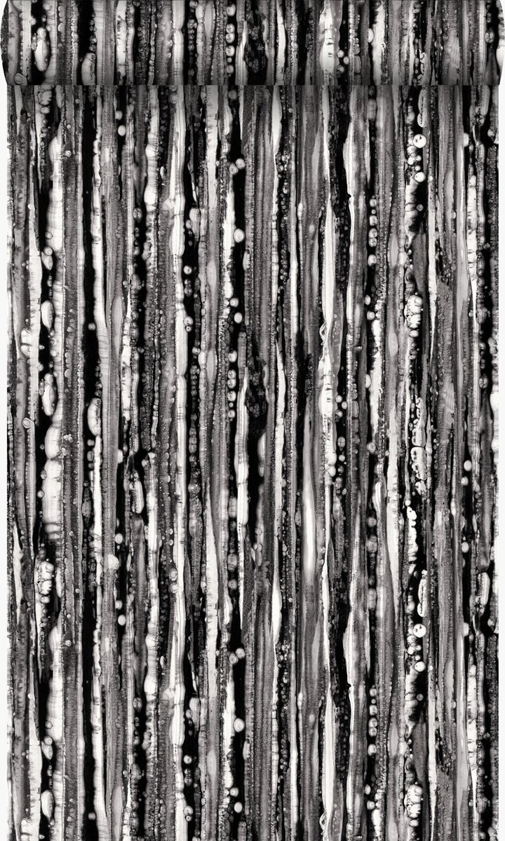 Origin Wallcoverings Tapete Streifen Schwarz-Weiß - 53 cm x 10,05 m - 347220