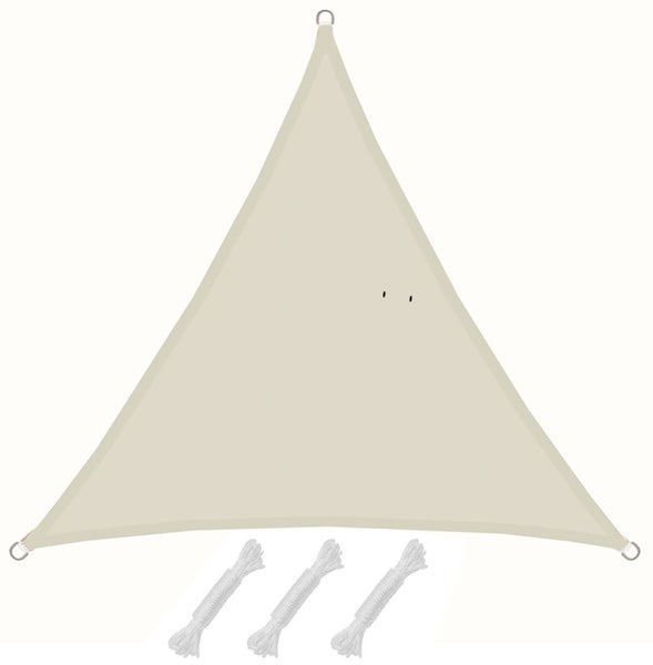 AMANKA UPF50+ UV Sonnensegel 3x3x3 Polyester Dreieck Wasserabweisend Wetterfest Garten Balkon Beige