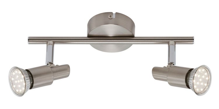 LED Deckenleuchte Spotleuchte dreh-& schwenkbar 2xGU10 6W Matt-Nickel Briloner