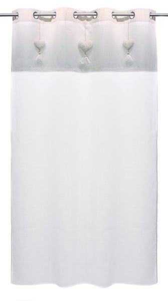 FRANK FLECHTWAREN | Vorhang Herzhänger, POLYESTER, GH 240 cm, Breite 140 cm