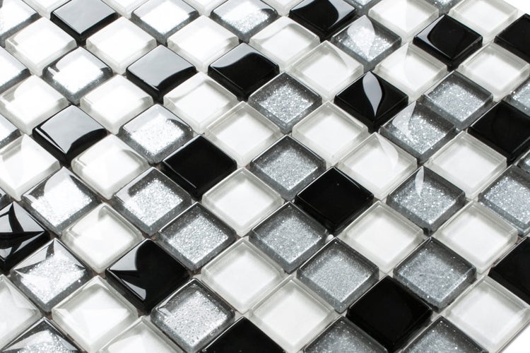 Glasmosaik auf Netz für Bad und Küche 30cm x 30cm  - Moonwalk