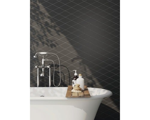 Wandfliese Bondi Diamond black matt 10x20cm