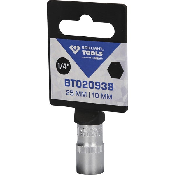 Brilliant Tools Steckschlüssel, 1/4 Zoll, 10 Millimeter