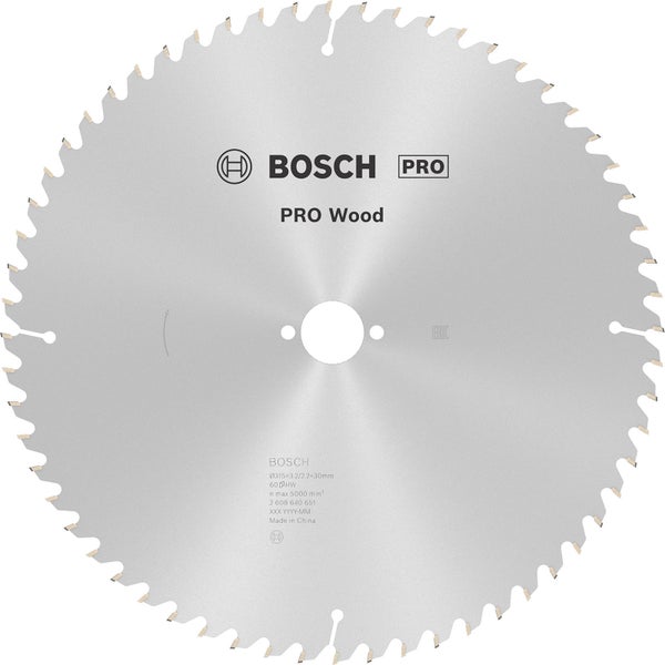 Bosch PRO Wood Kreissägeblatt 315 x 3,2 x 30 mm - 2608640651
