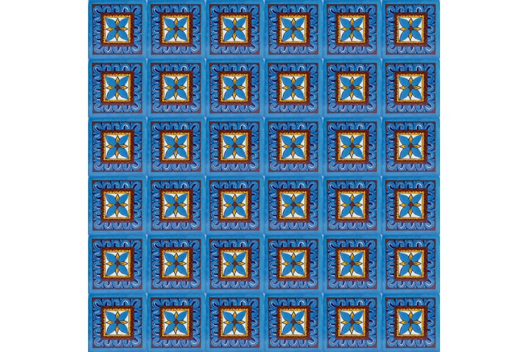 Fliesenmuster mit floralem Design für Wand und Boden