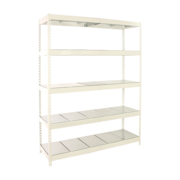 PROREGAL Schwerlastregal Metal Beast Five HxBxT 200x210x45 cm Fachlast 500 kg Weiß