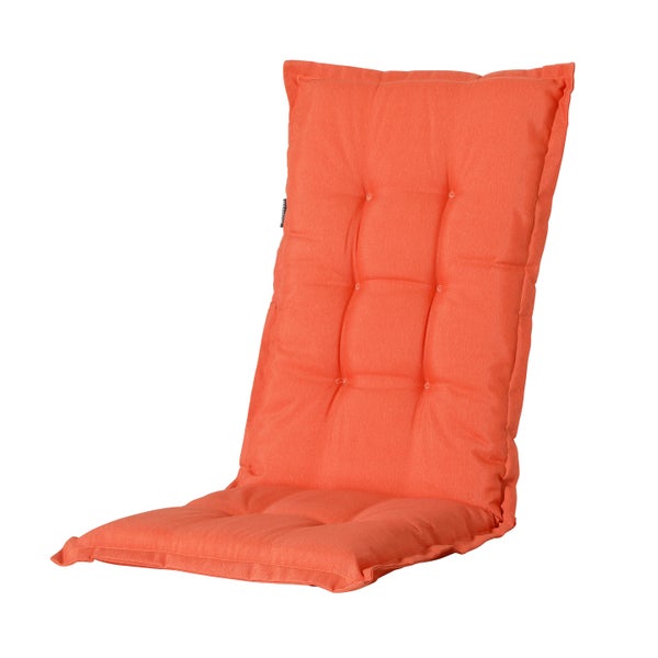 Hochlehnerauflage Panama Flammenorange - Ca. 123x50 cm - 4er-Set