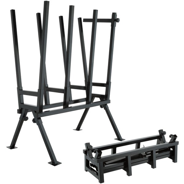 Holzsägebock tectake  76 x 53 x 102 cm aus lackiertem Stahl schwarz