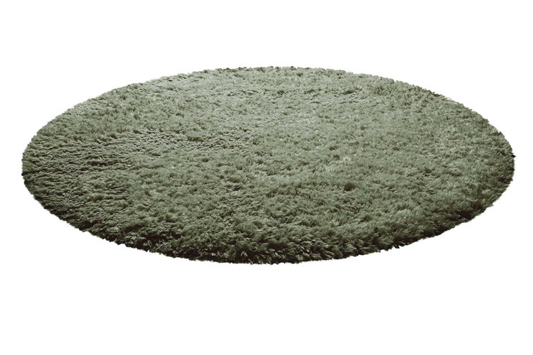 Nachhaltiger Teppich Rund Grün soft & weich Matteo Homie Living 120 cm rund