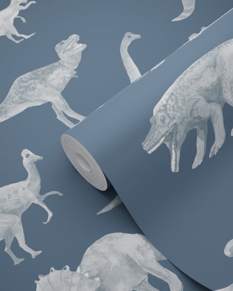 Tapetenrolle mit Dinosaurier Illustrationen