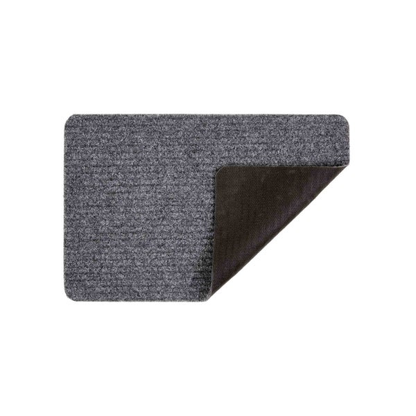 Graue Fußmatte mit Gummirückseite