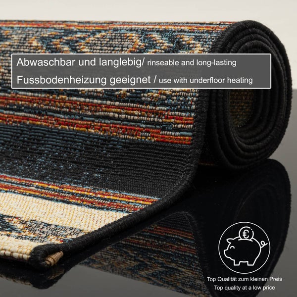 Abwaschbarer und langlebiger Teppichläufer, geeignet für Fußbodenheizung, Top-Qualität zum kleinen Preis.