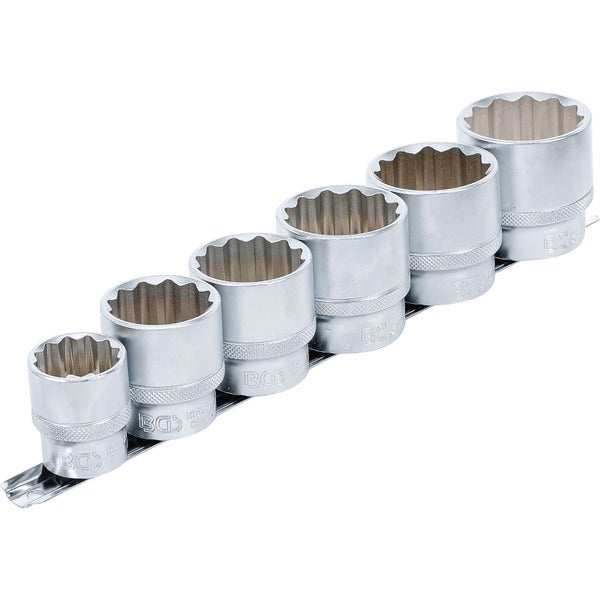 BGS Steckschlüssel-Einsatz-Satz Zwölfkant Antrieb Innenvierkant 12,5 mm (1/2) SW 24 - 38 mm 6tlg. - 70102