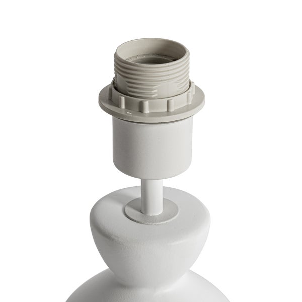 Design-Tischlampe aus weißer Keramik 15 cm ohne Schirm – Alisia