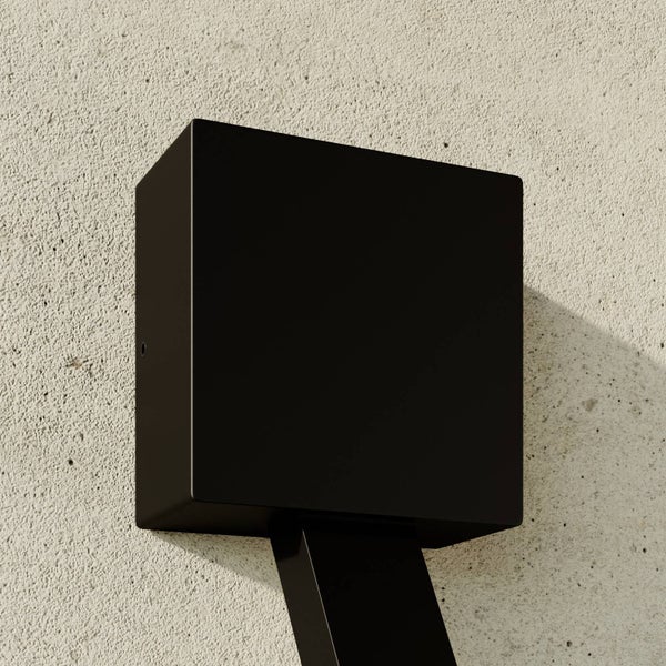 Lucande LED Wandleuchte außen Square (Modern) in Schwarz aus Aluminium (1 flammig, ) - Außenwandleuchten Wandlampe Led Außenlampe Outdoor für Außenwand/Hauswand Haus Terrasse &