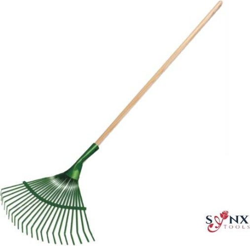 Laubbesen mit Holzstiel für den Garten